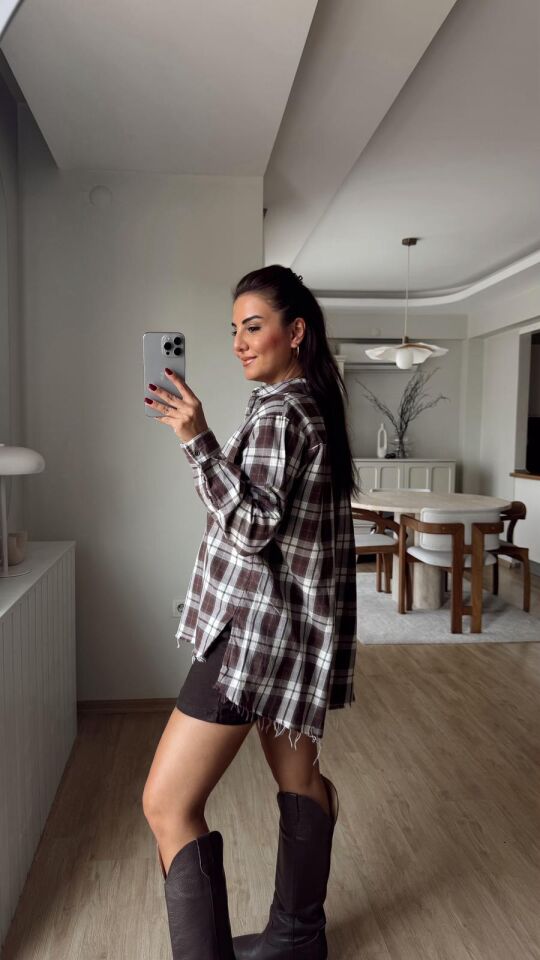 Kahve Ekose Oduncu Gömlek