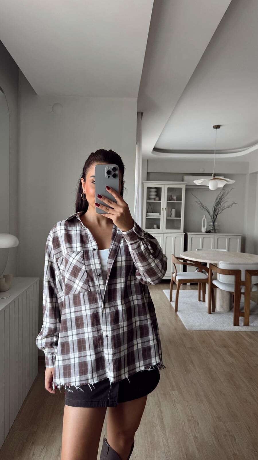 Kahve Ekose Oduncu Gömlek