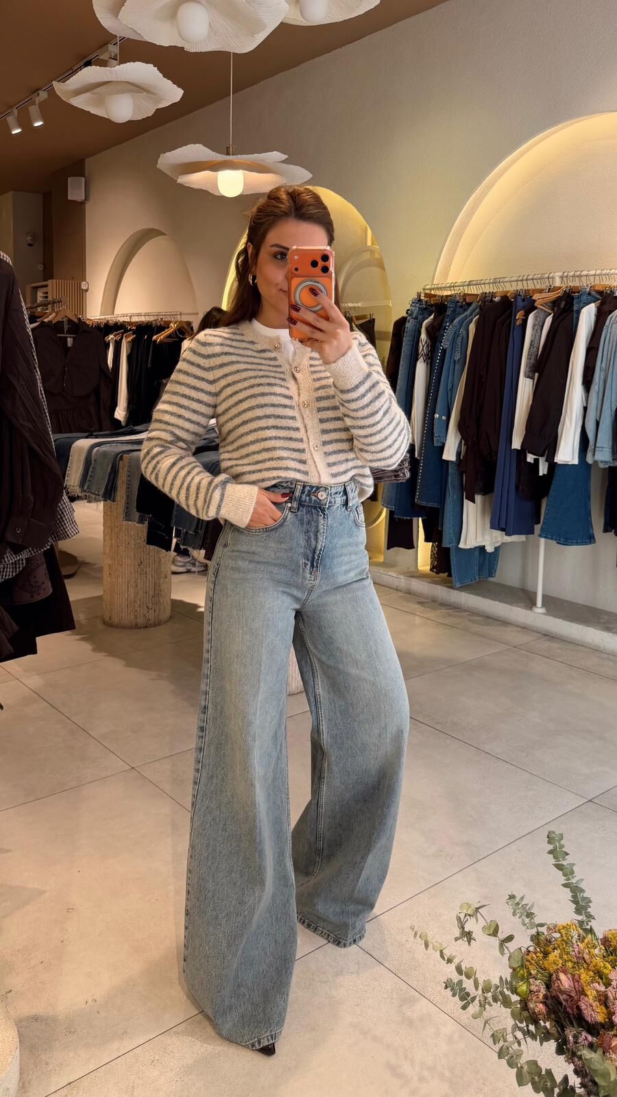 Krl Taşlamalı Extra Wide Leg