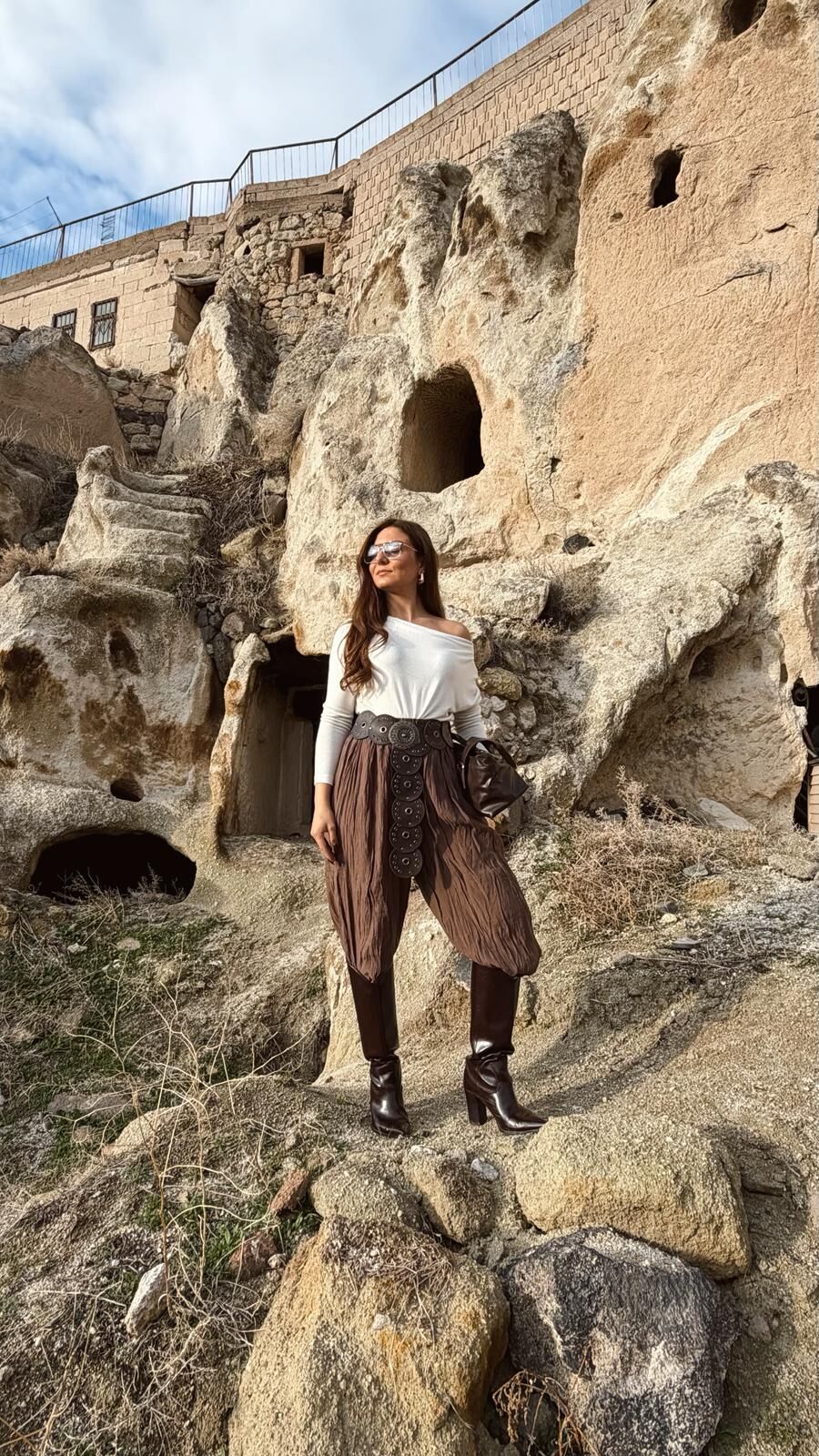 Bürümcük Lastikli Kahve Pantolon