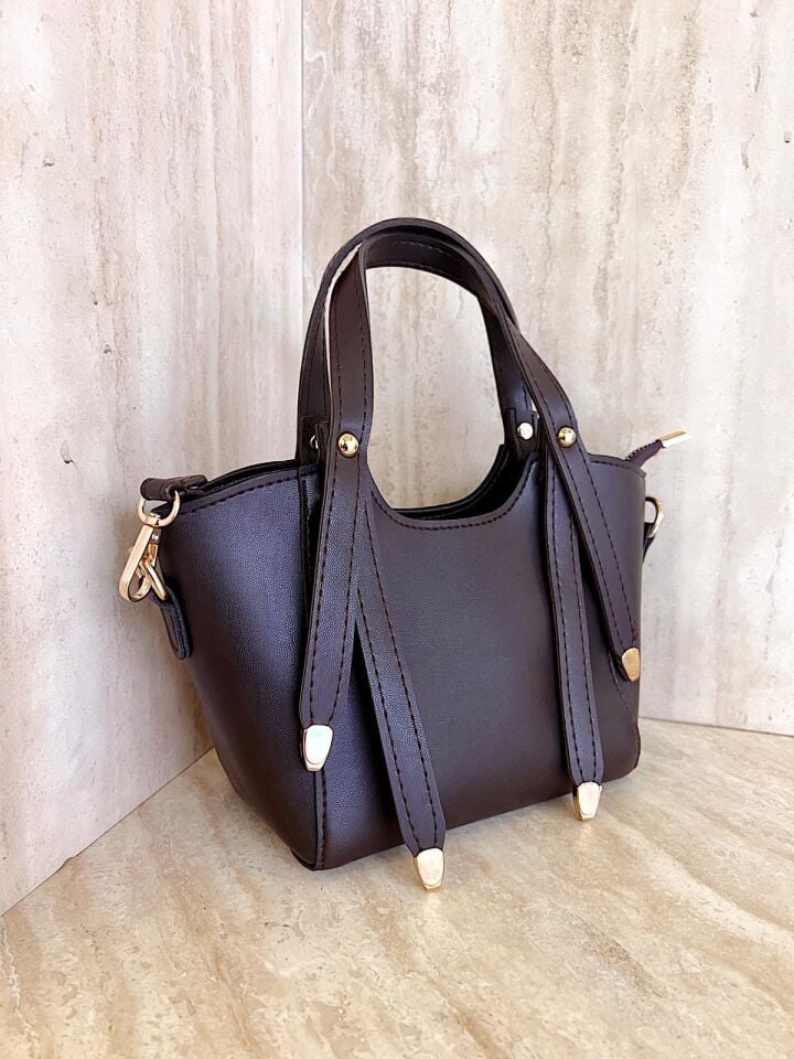 Noir Gold Mini Bag Kahve