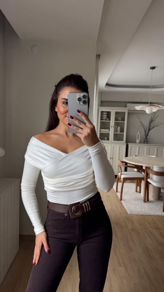 Drapeli Anvelop Bluz Ekru