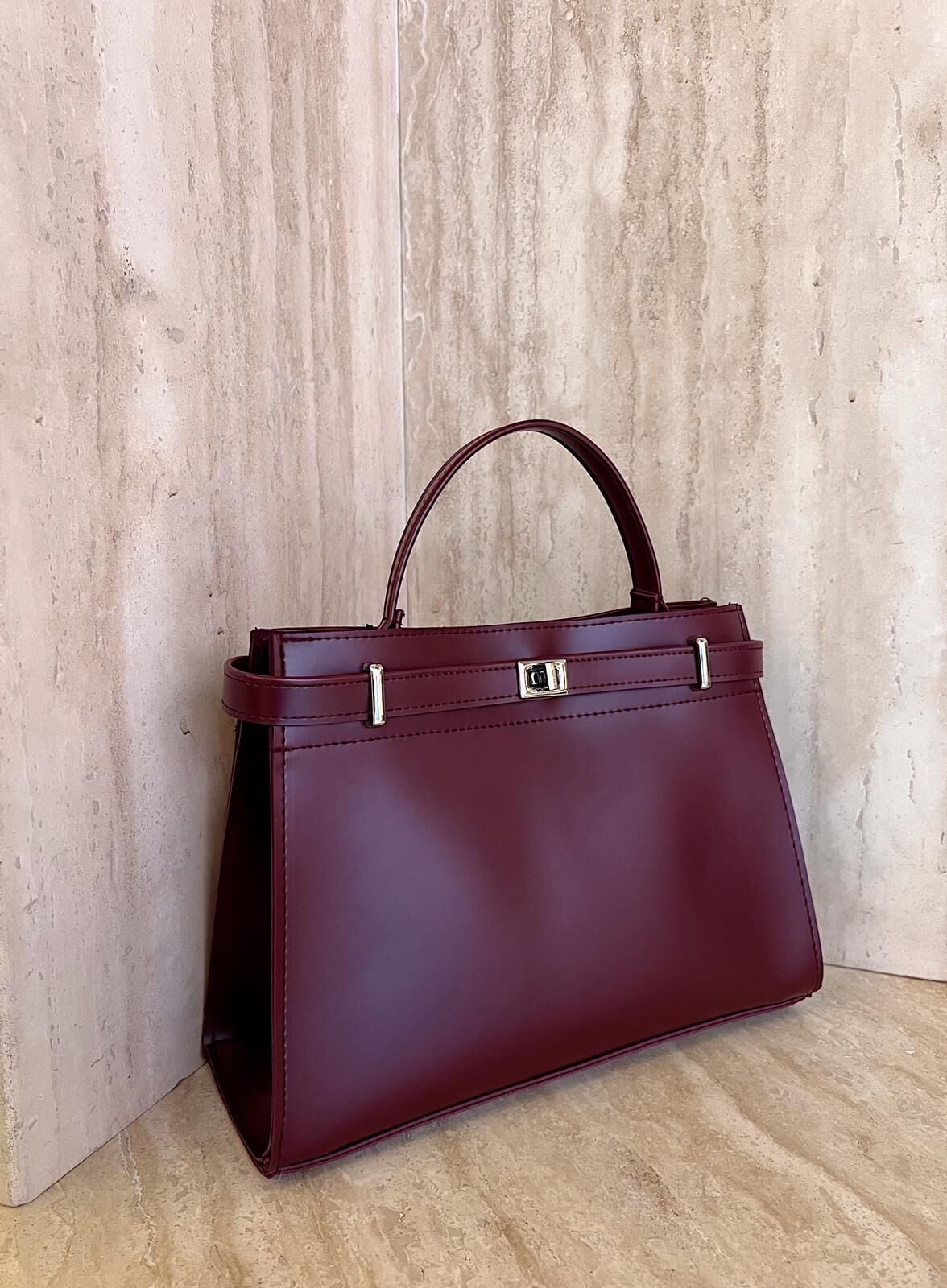 Verona Tote Çanta Bordo