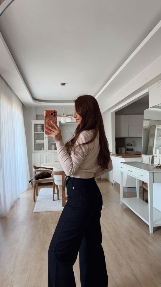 Saç Örgü Bluz S.Kahve