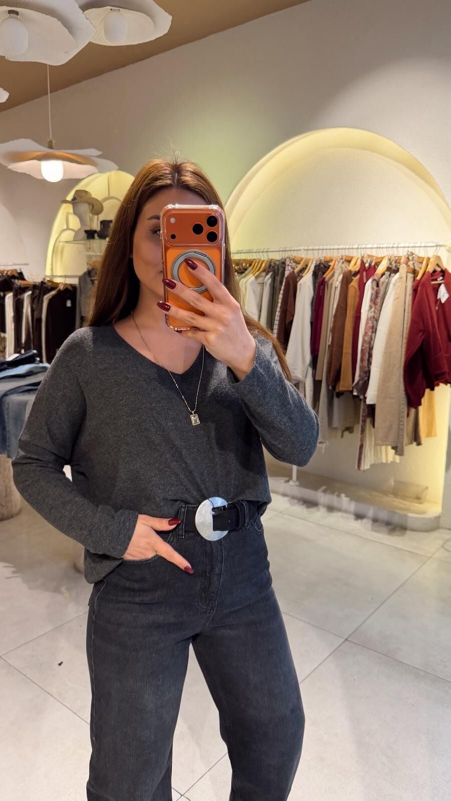 Yumoş Yarasa Bluz Gri