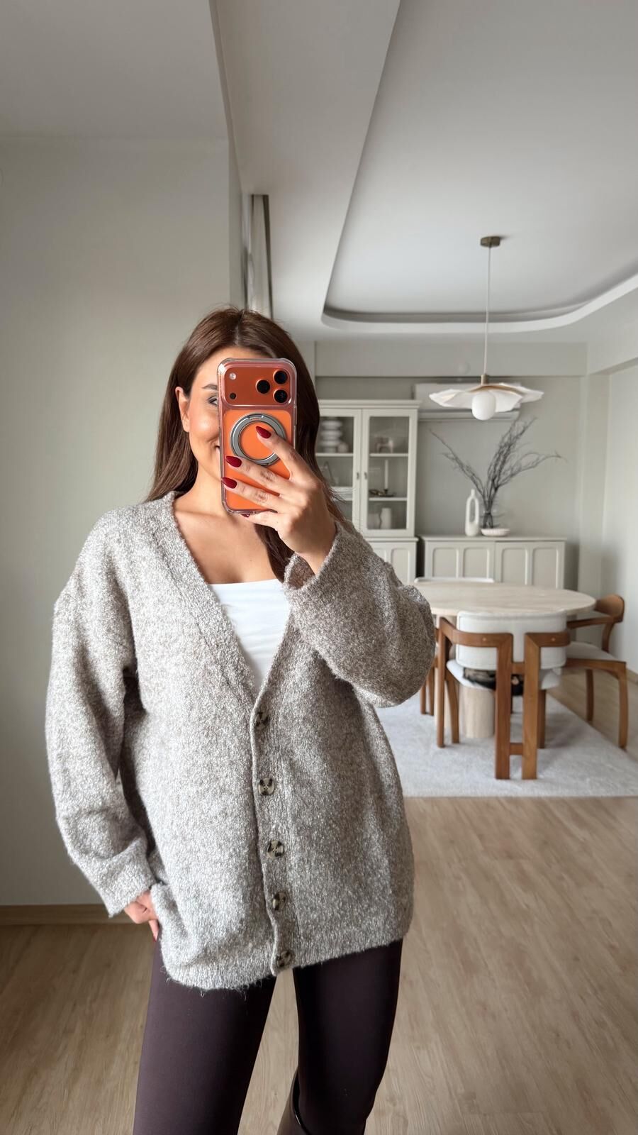 Oversize Kırçıllı Hırka