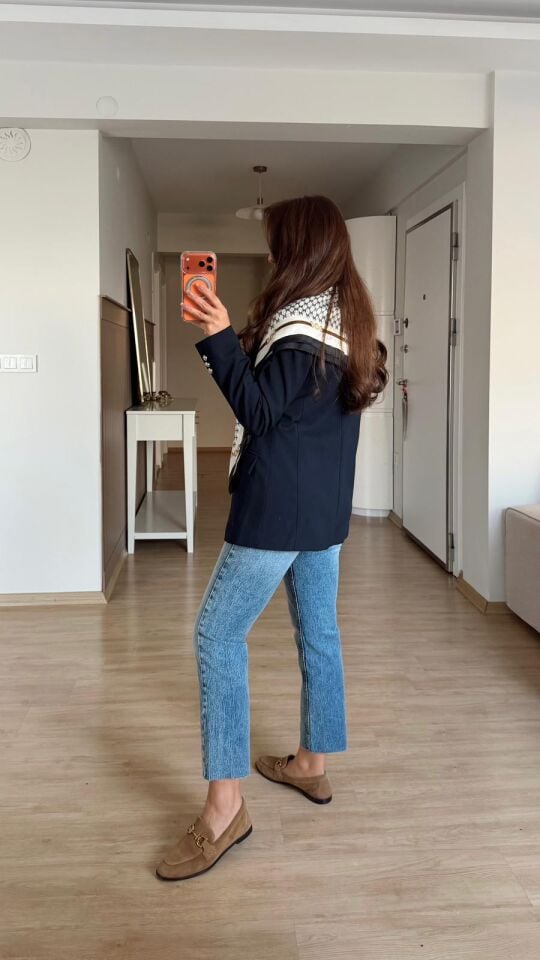 Gold Düğme Pensli Blazer Laci