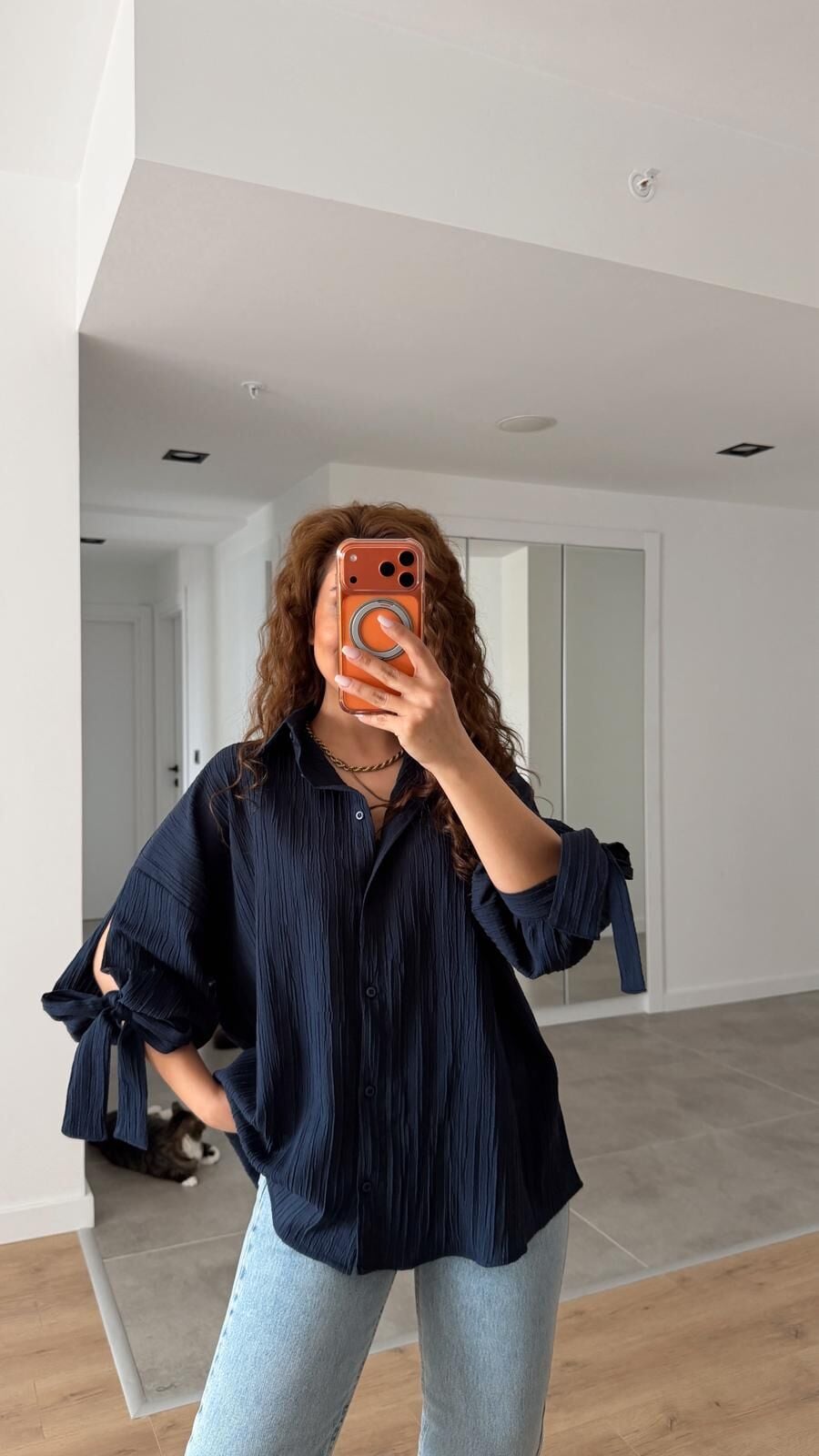 Laci Kol Bağlamalı Gömlek