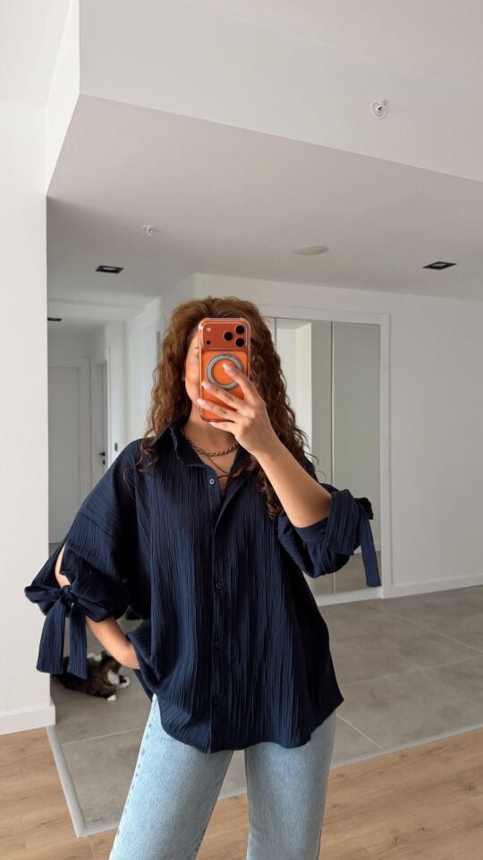 Laci Kol Bağlamalı Gömlek