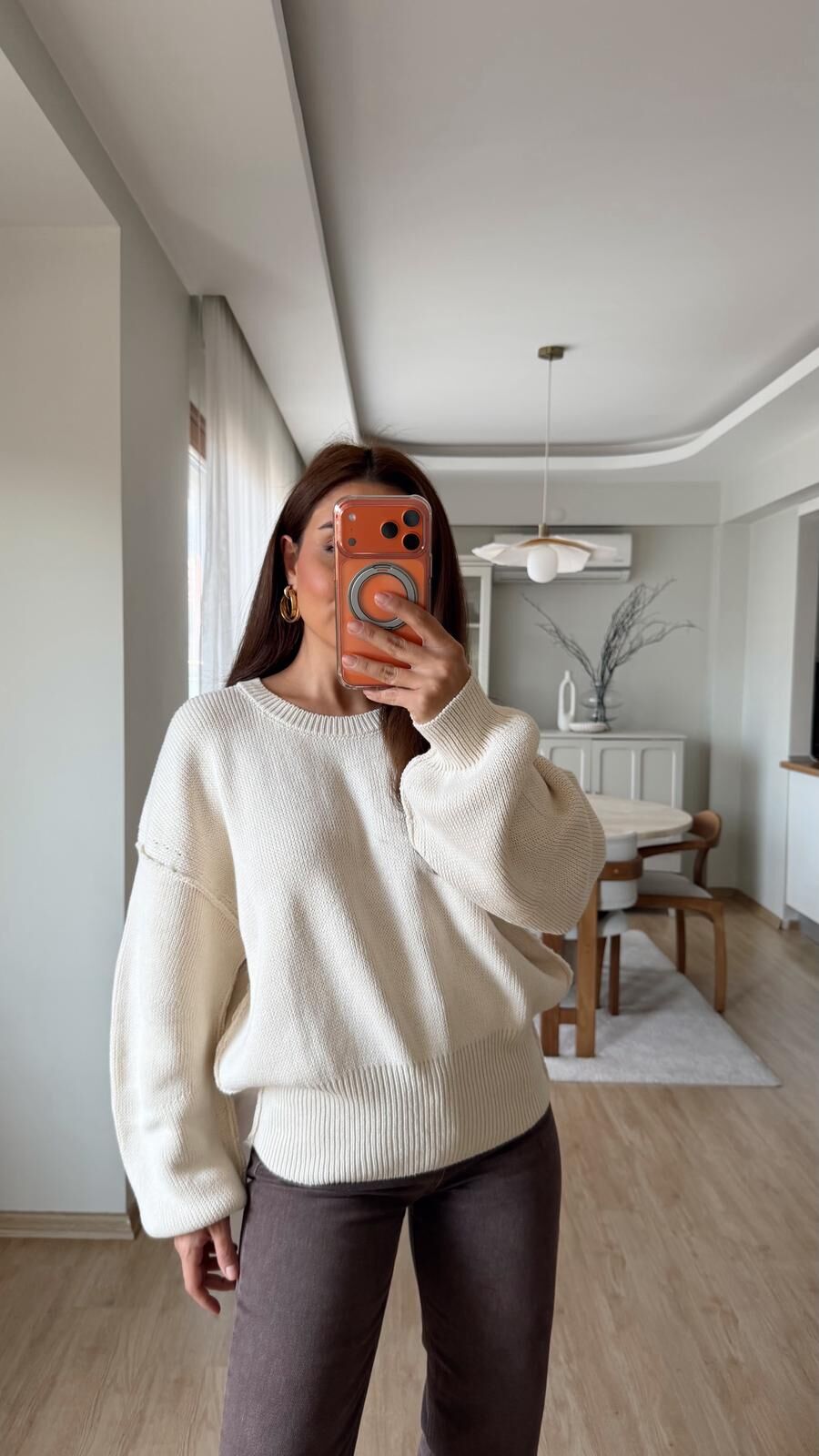 Geniş Lastikli Bej Kazak