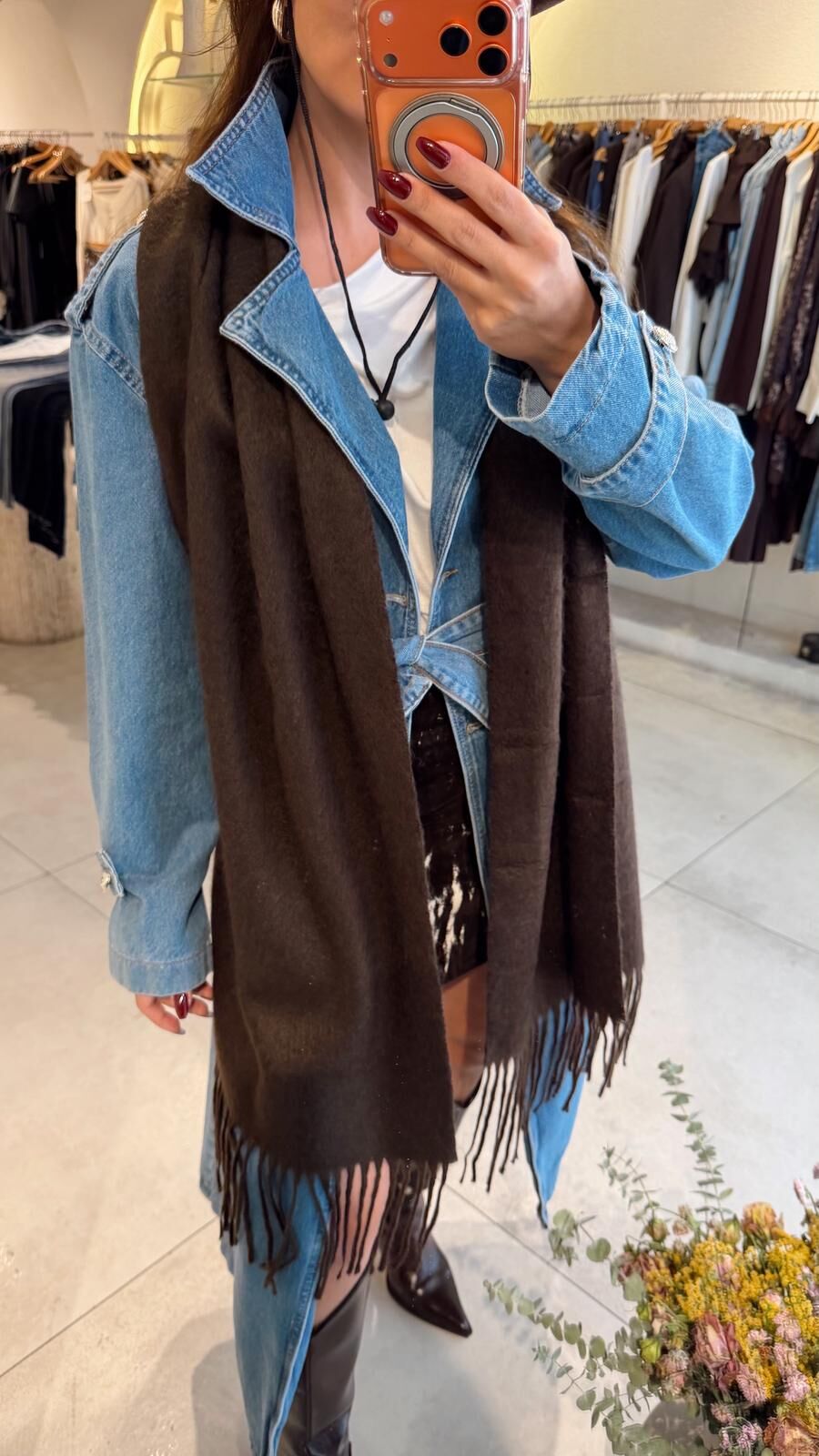 Kırçıllı Acı Kahve Şal