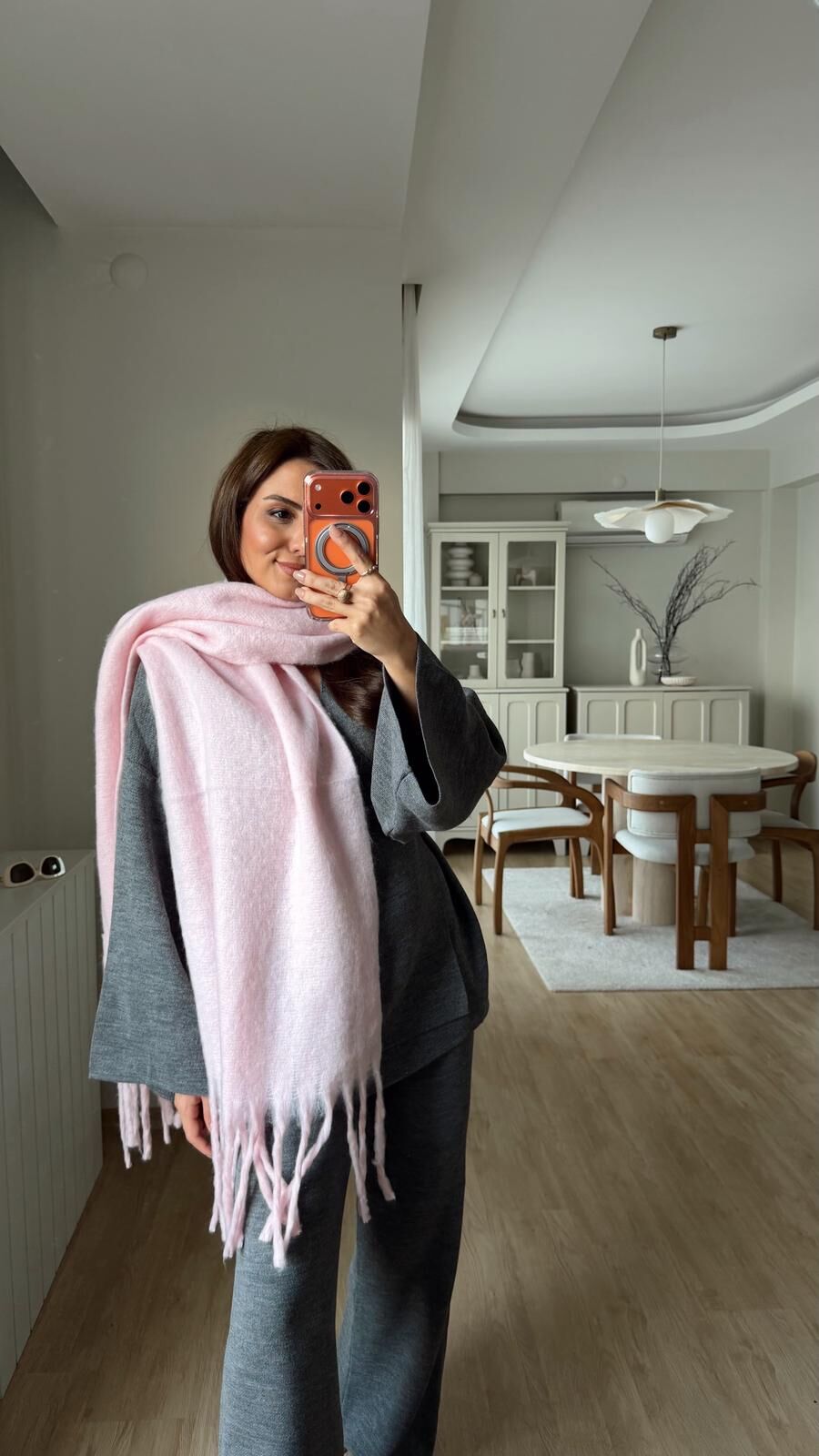 Şeker Pembe Yumoş Şal