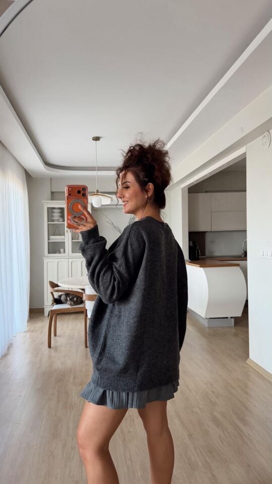 Salaş Triko Kazak Antrasit