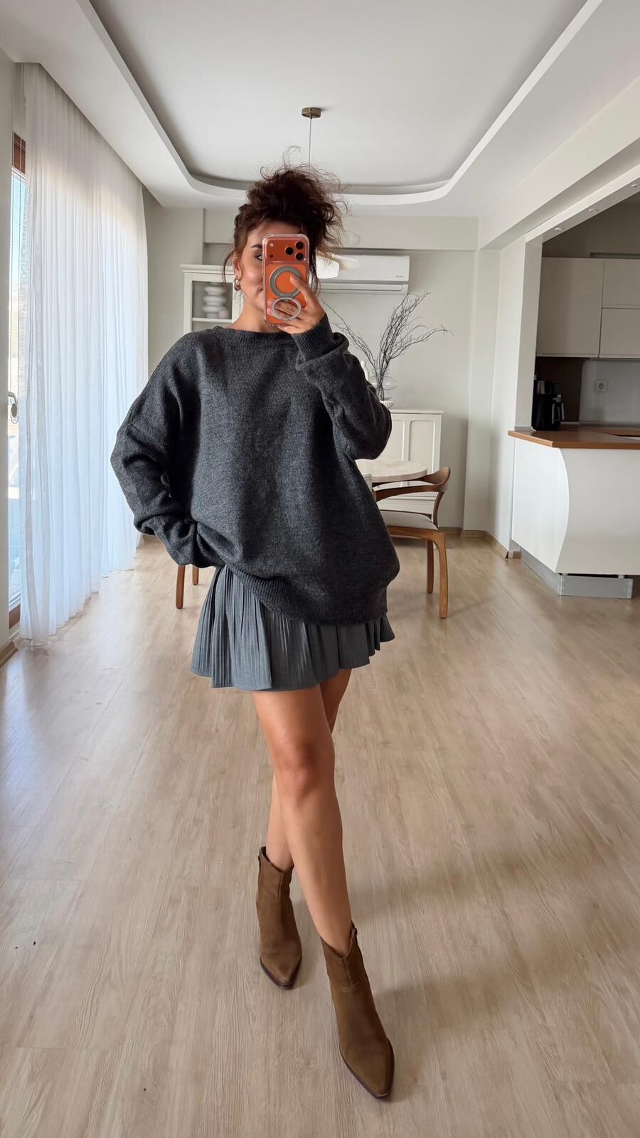 Salaş Triko Kazak Antrasit