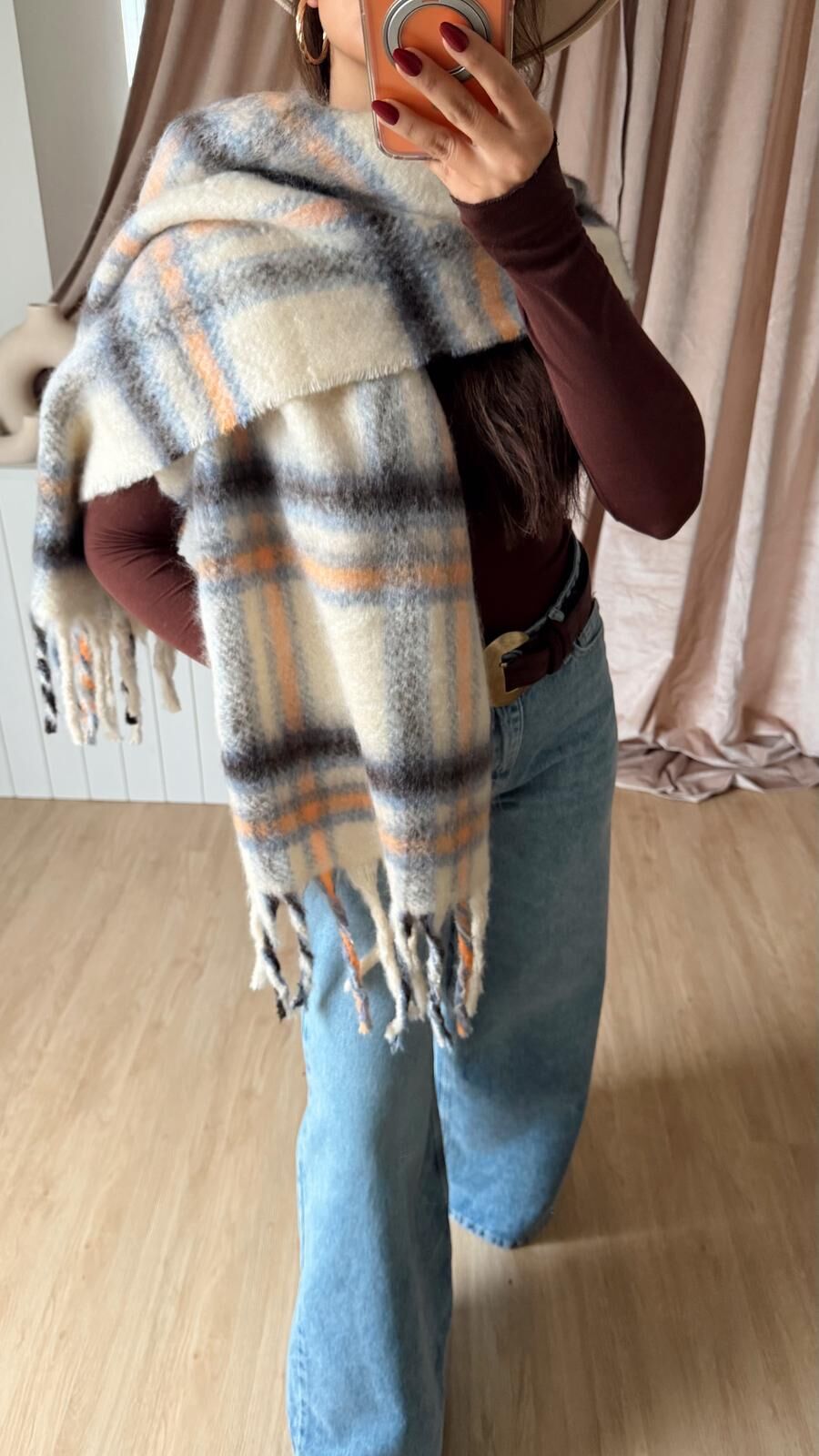 Renkli Çizgili Şal