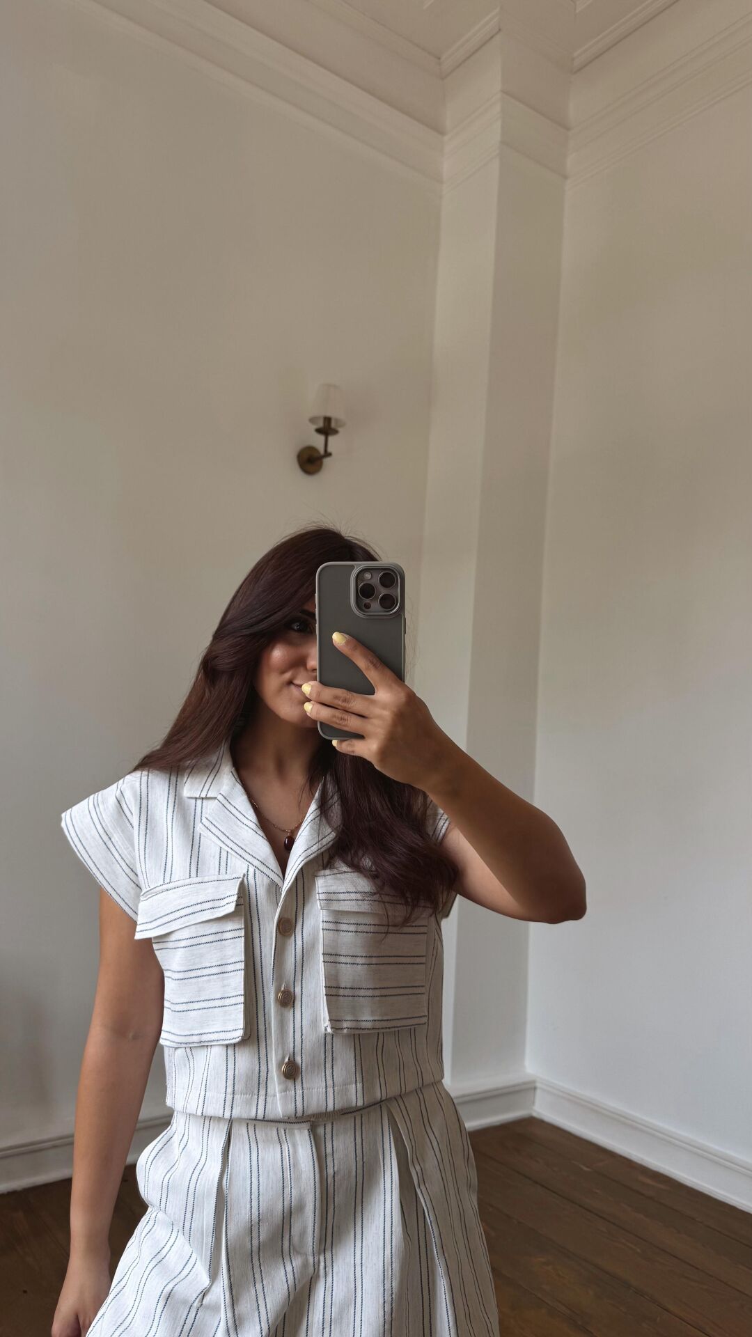 Gold Düğme Crop Gömlek