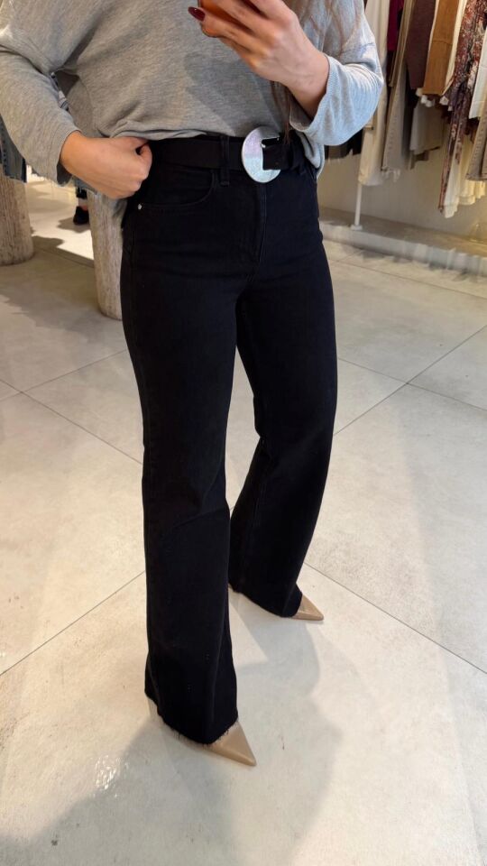 Krl İspanyol Jean Siyah