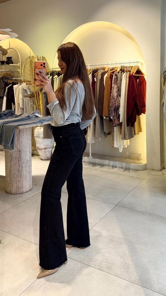 Krl İspanyol Jean Siyah