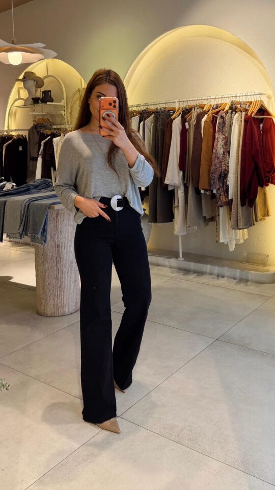 Krl İspanyol Jean Siyah