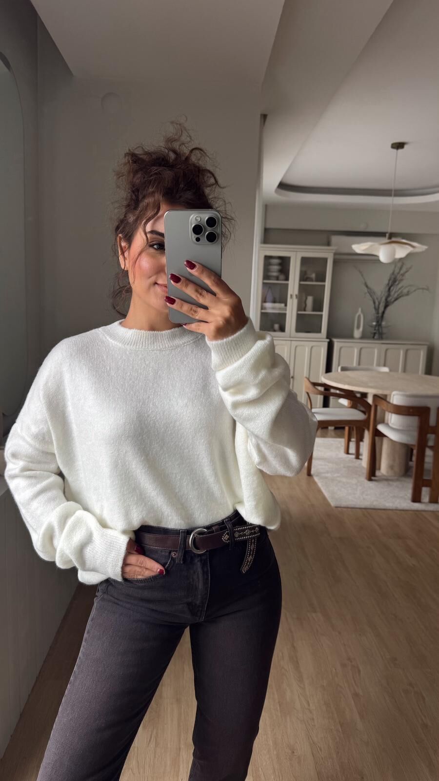 Salaş Triko Kazak Ekru