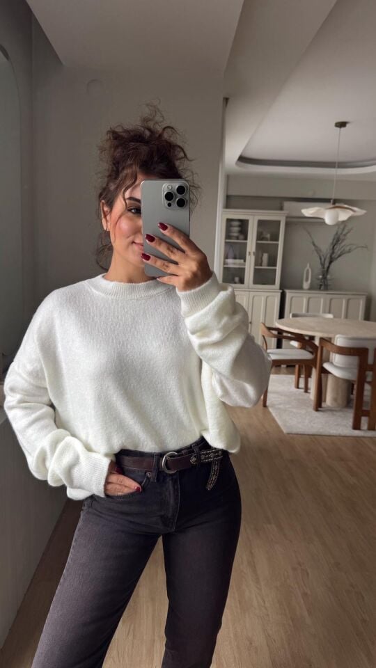 Salaş Triko Kazak Ekru