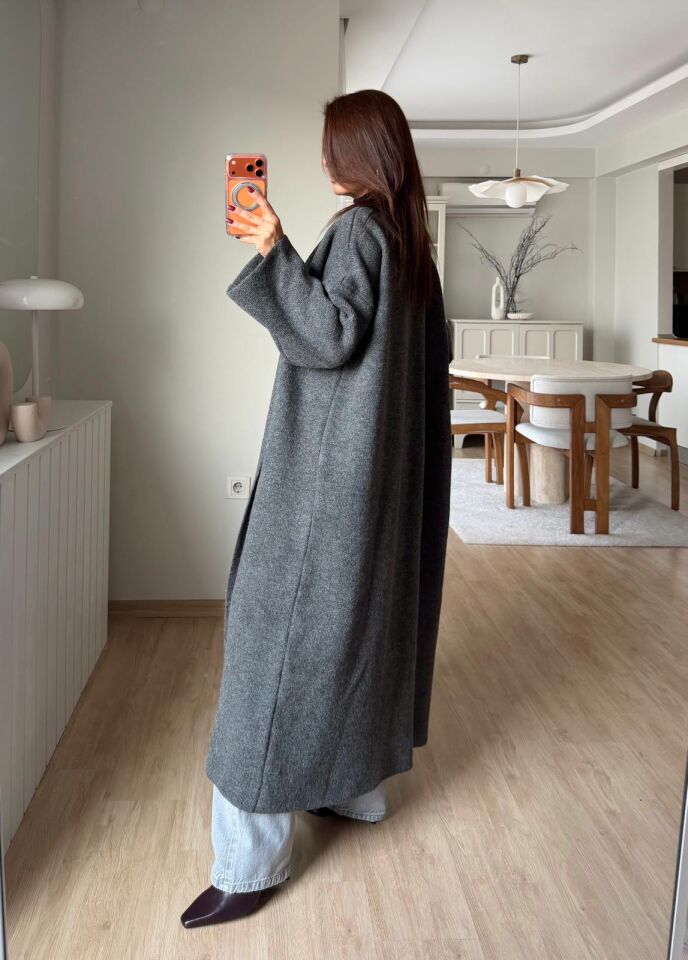 Salaş Triko Hırka Antrasit