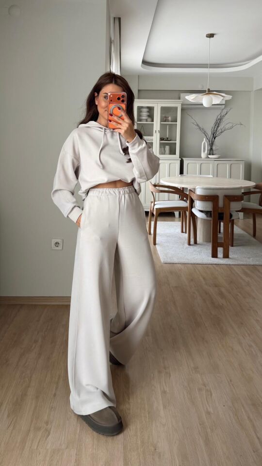 Kadife Garnili Modal Takım Taş