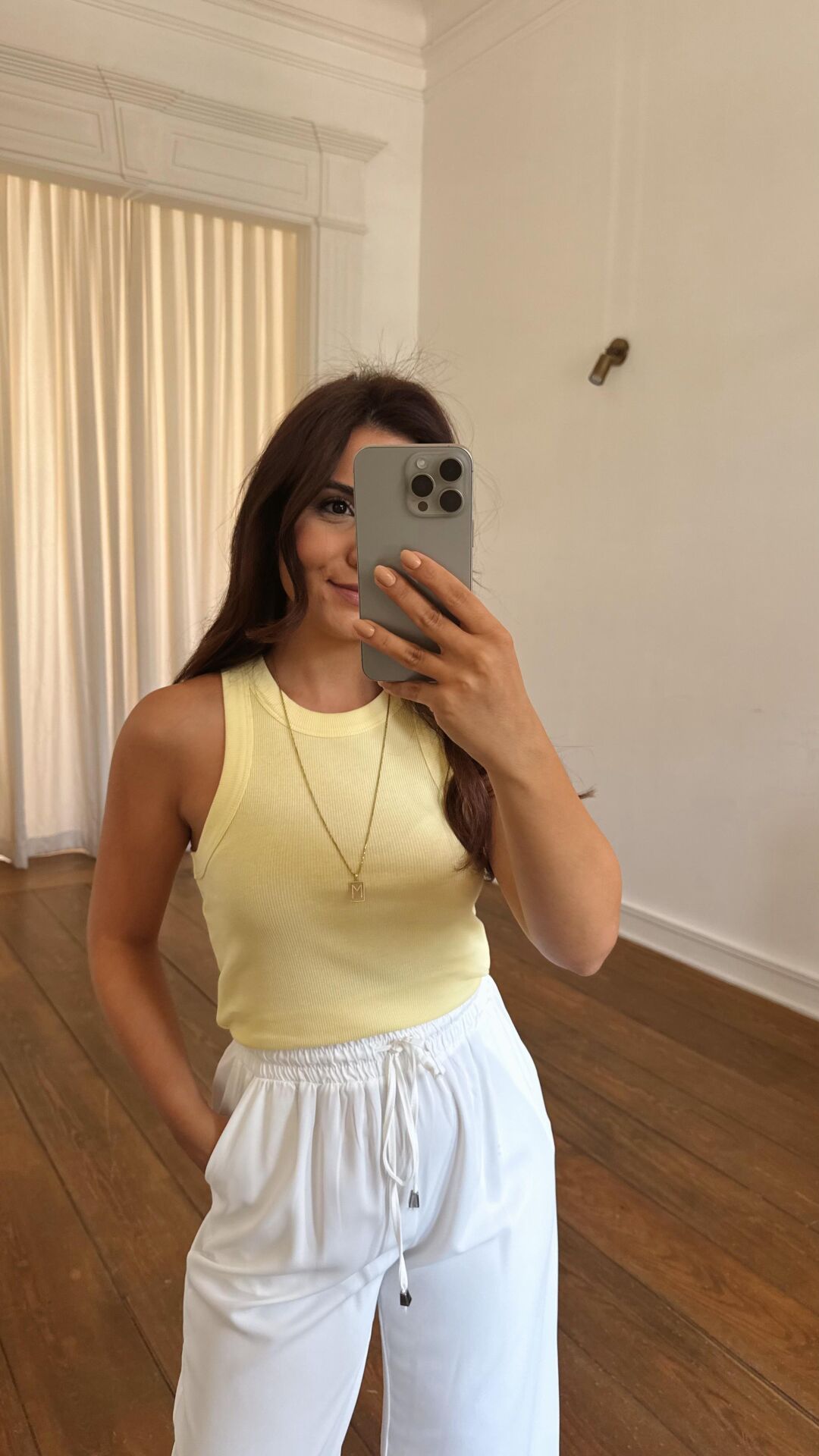 Sarı Kolsuz Fitilli Atlet