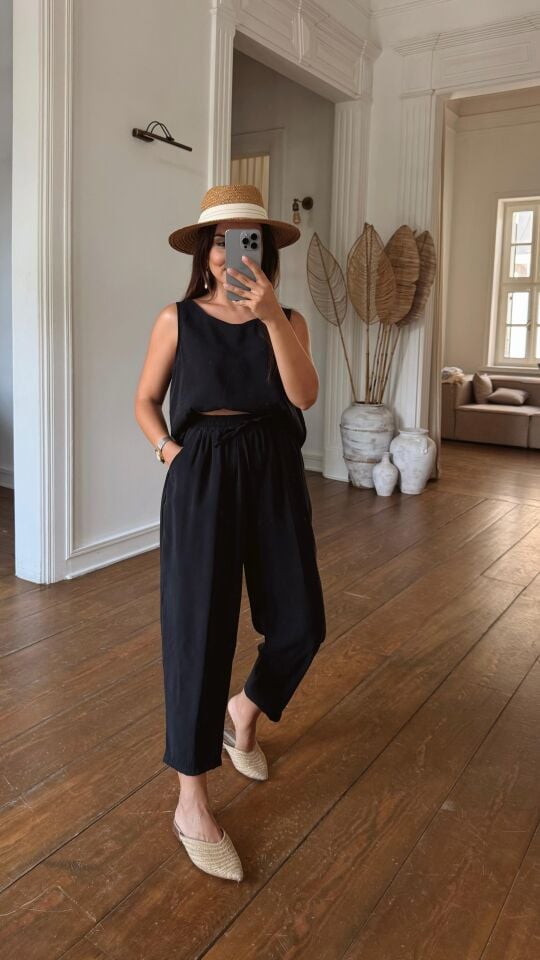 Kolsuz Bluz Takım Siyah