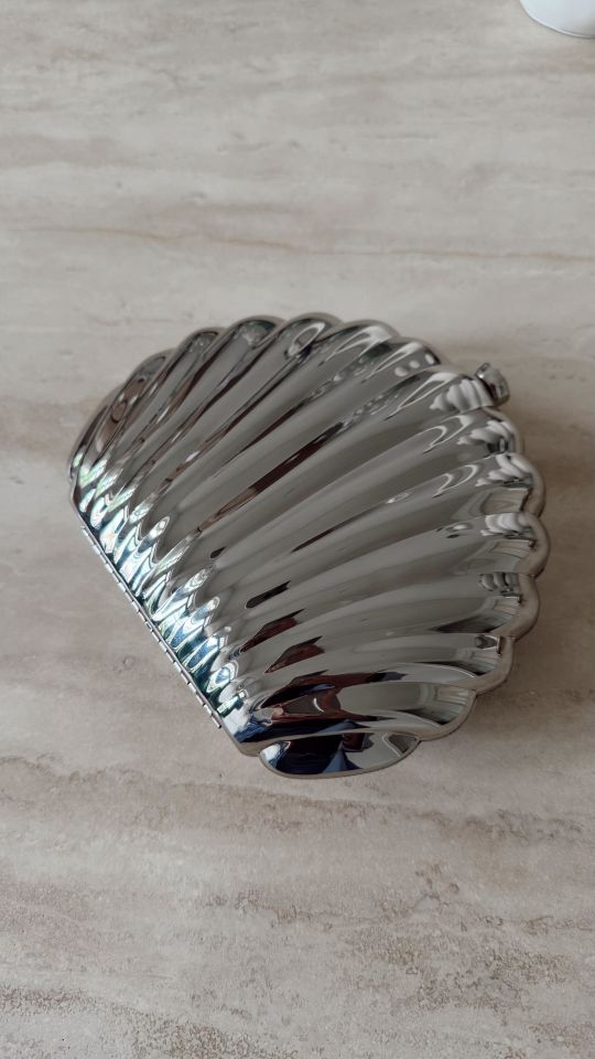 Silver Shell Çanta