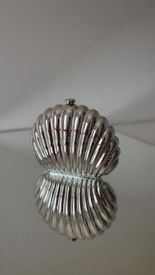 Silver Shell Çanta