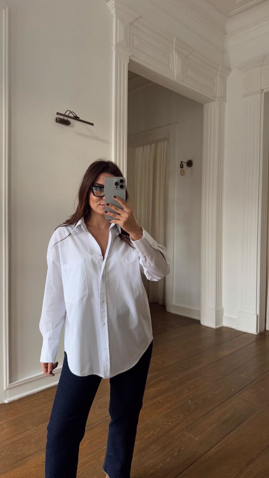 Basic Poplin Gömlek Beyaz