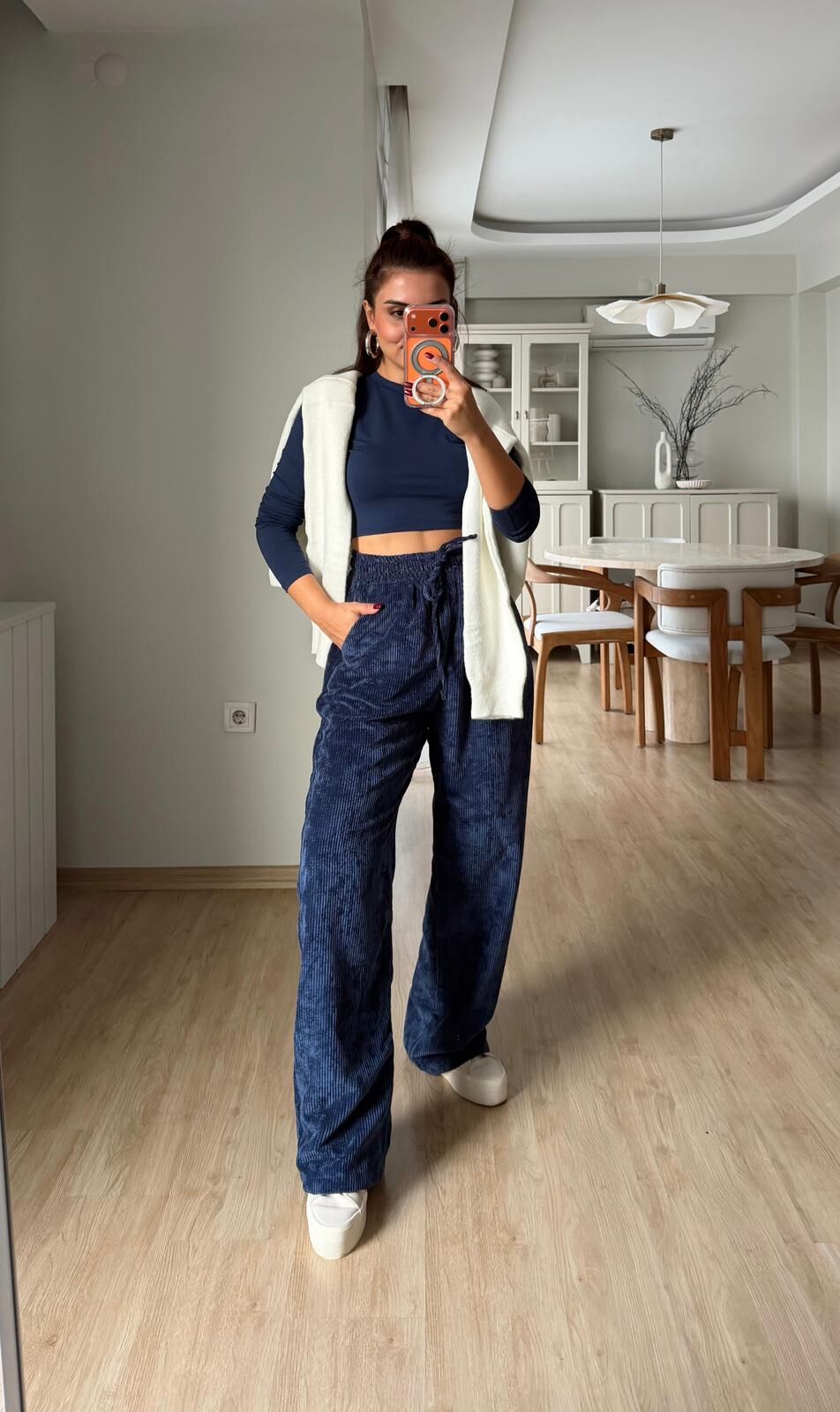 Kadife Fitilli Pantolon Laci