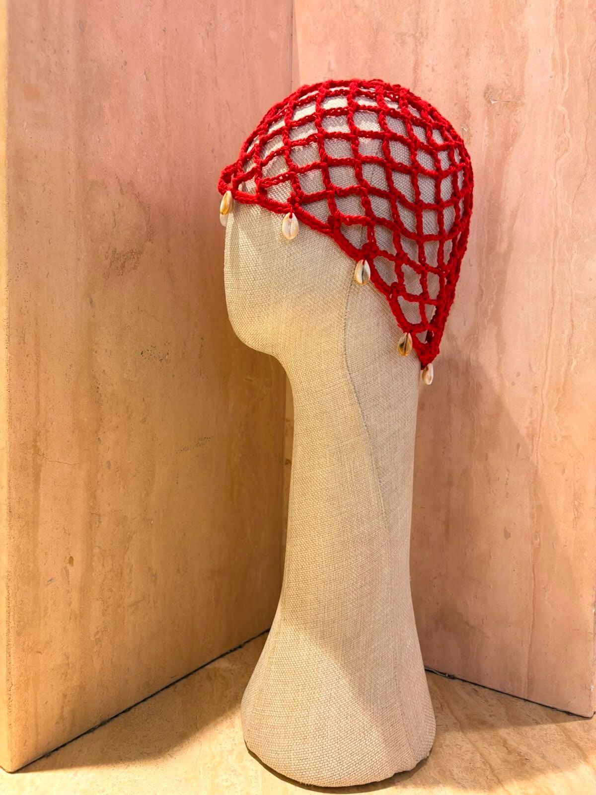 Shell Crochet Bandana Kırmızı