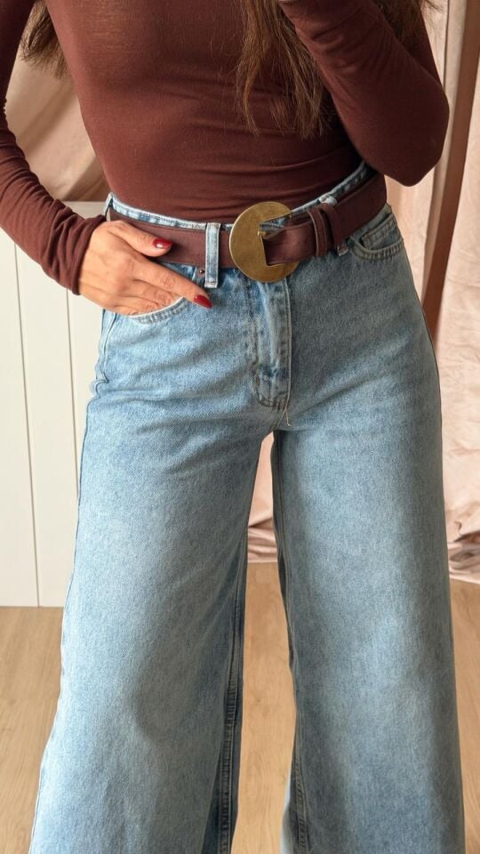 Taşlamalı Extra Wide Leg