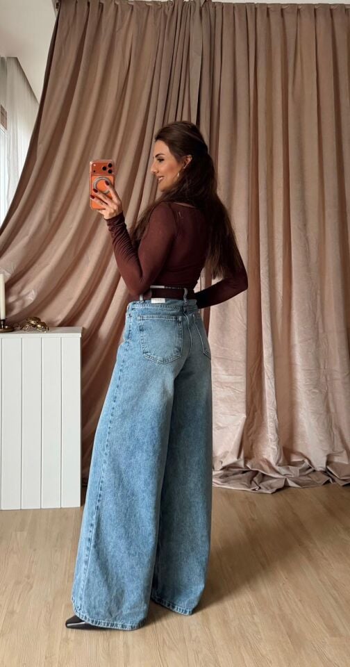 Taşlamalı Extra Wide Leg