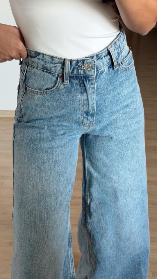 Taşlamalı Extra Wide Leg