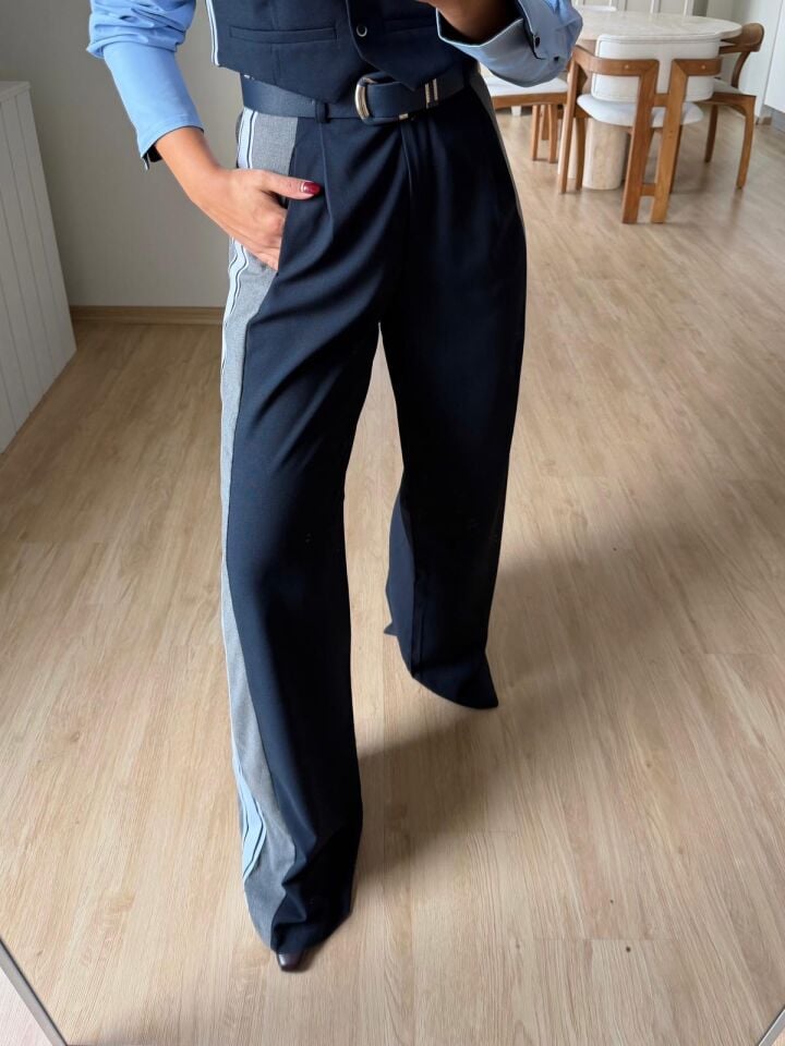 Fiena Gri Garnili Laci Pantolon