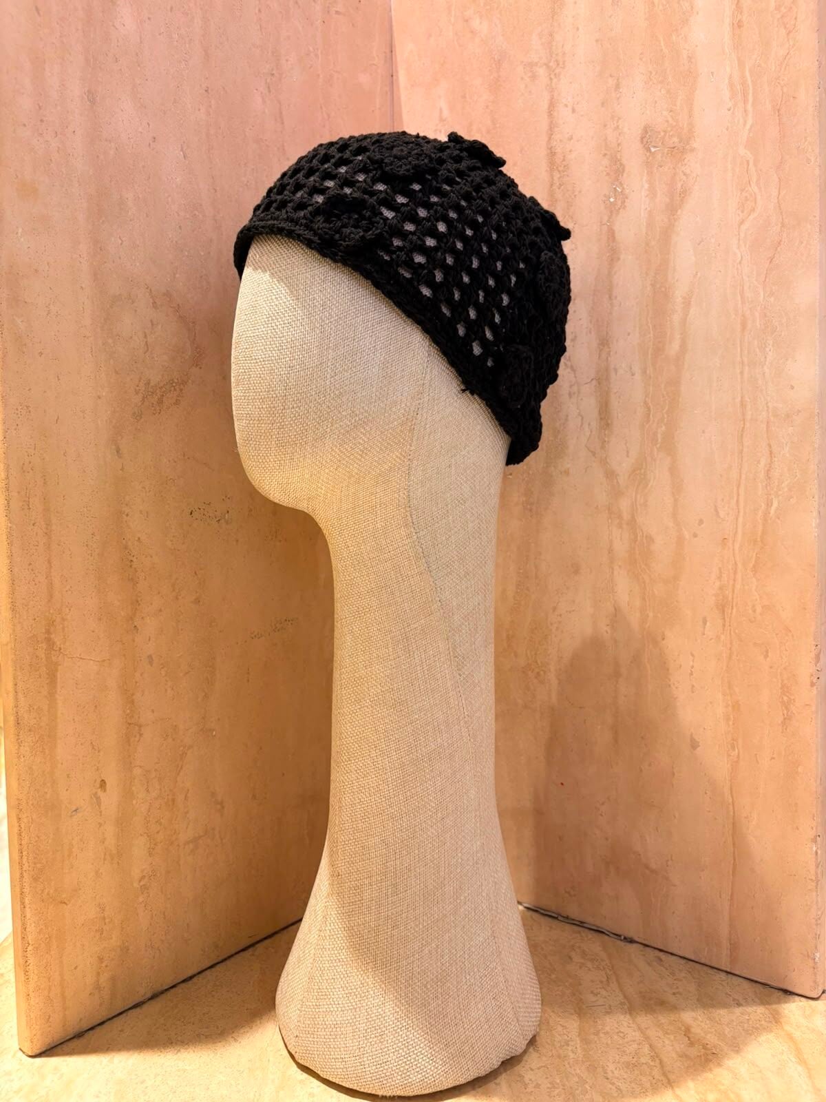 Flower Crochet Bandana Siyah