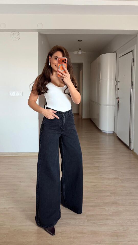 Antrasit Extra Wide Leg