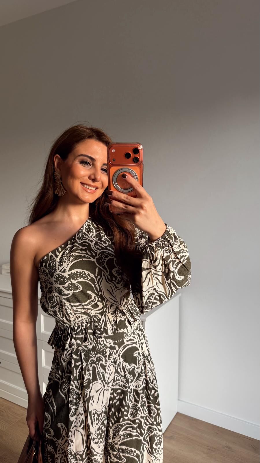 Çiçek Desen Haki Büstiyer