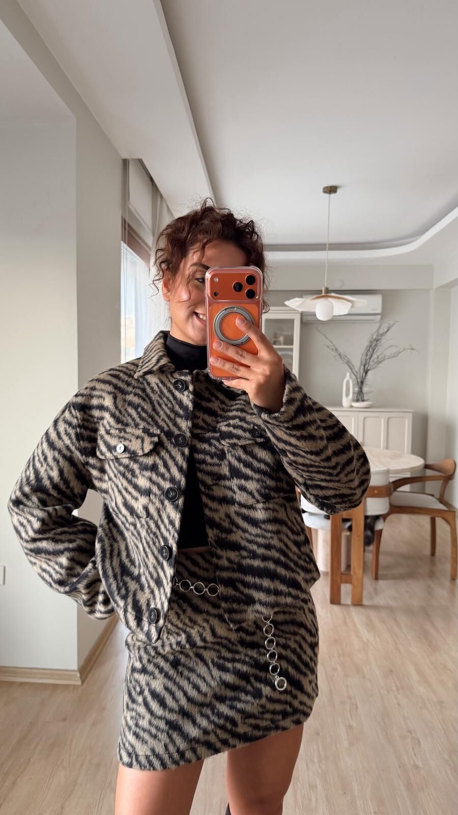 Zebra Kısa Kaşe Ceket