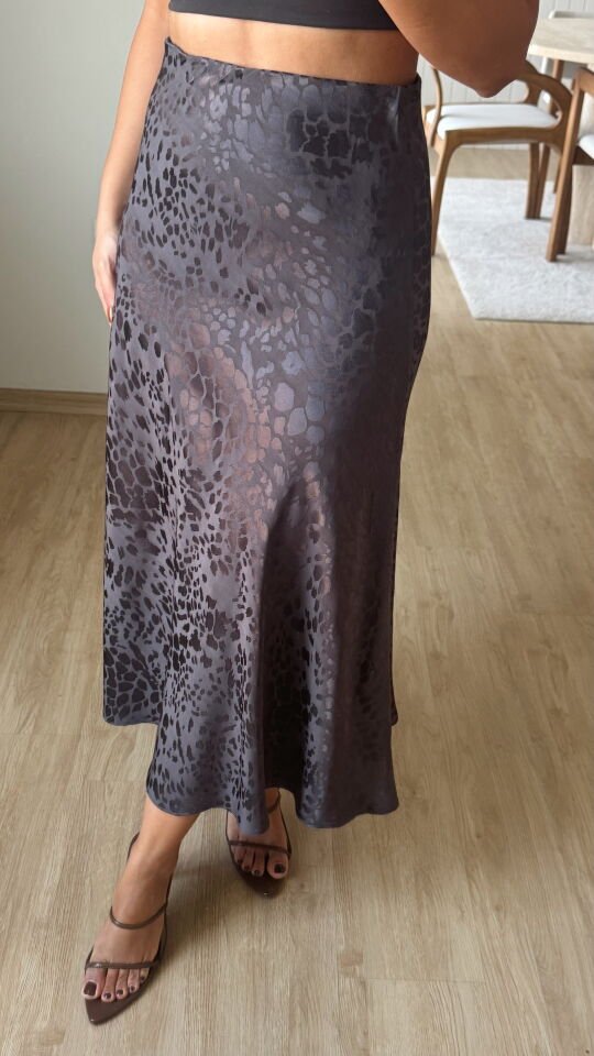 Crocodile Saten Etek Kahve