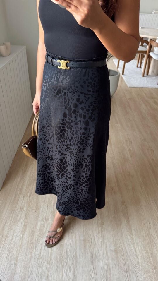 Crocodile Saten Etek Siyah