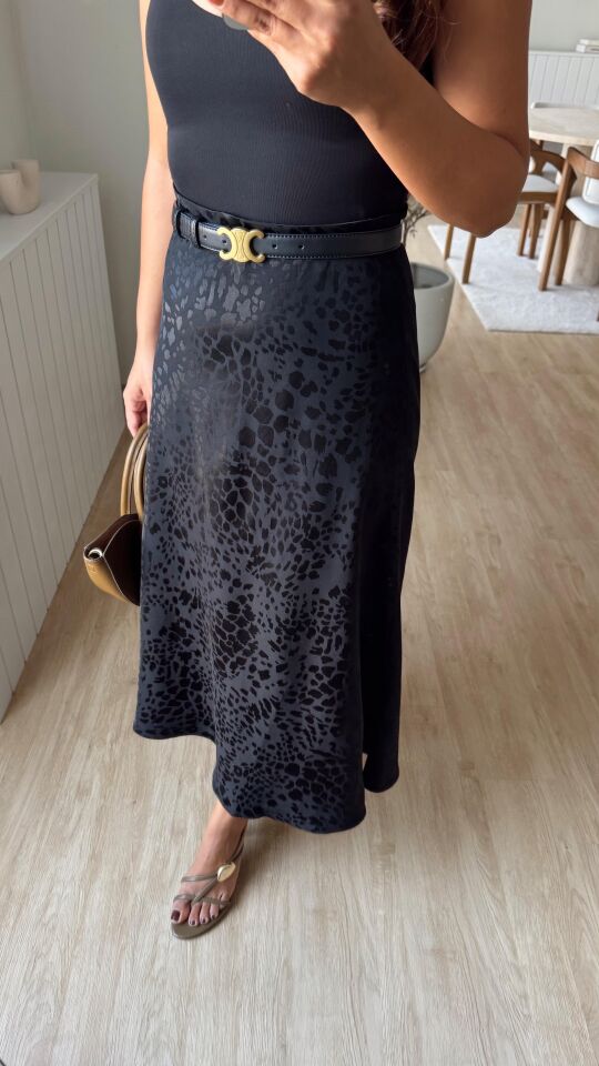 Crocodile Saten Etek Siyah