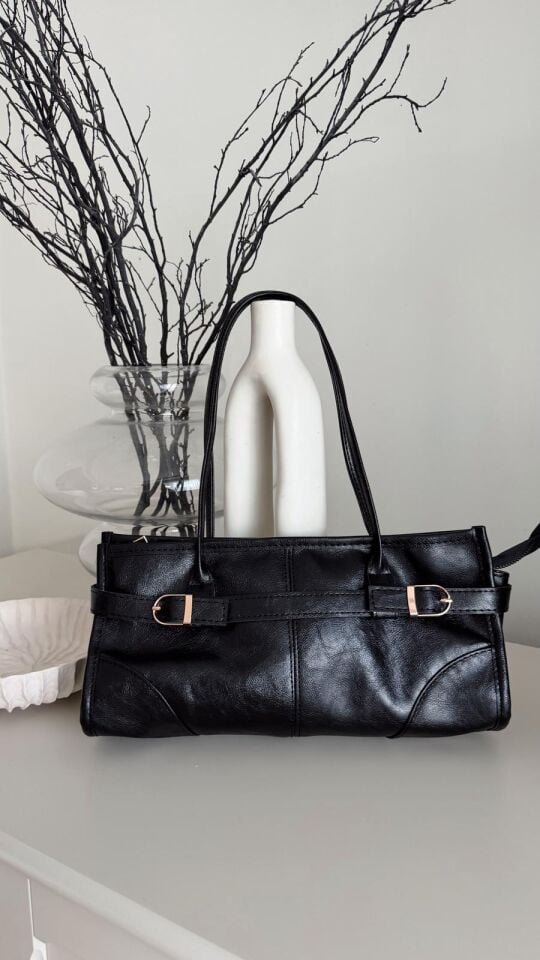Vaella Deri Çanta Siyah