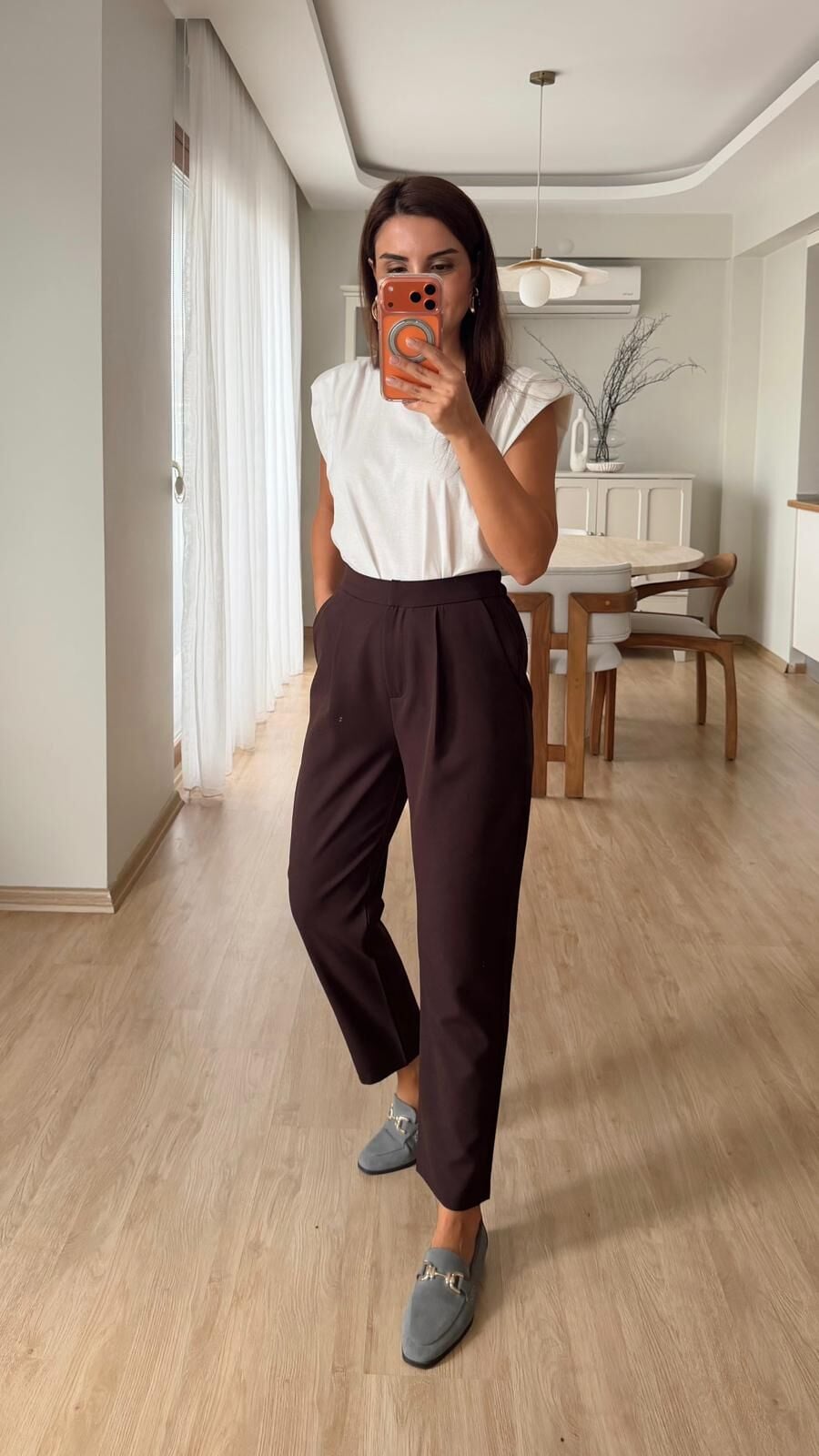 Koyu Kahve Havuç Pantolon