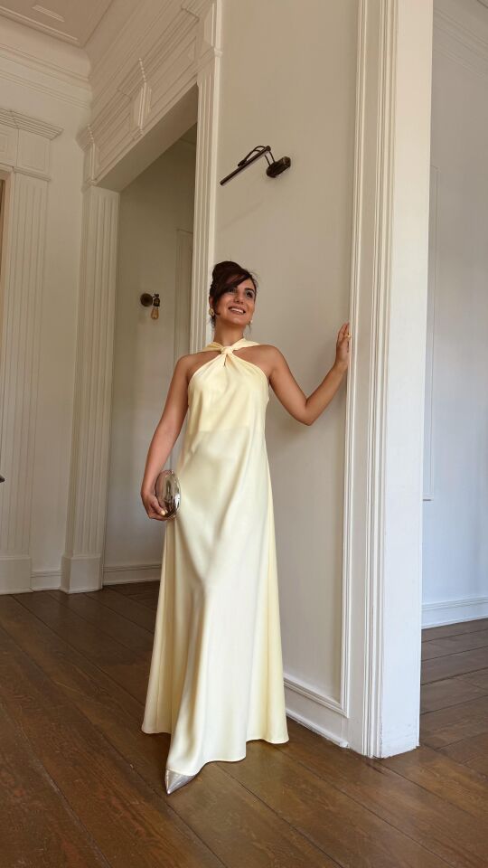 Flore Sarı Elbise
