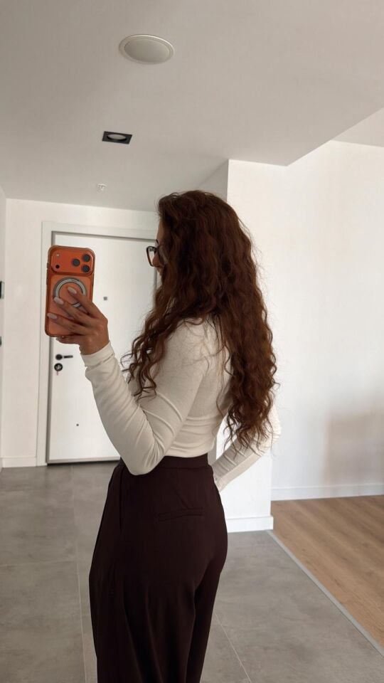 Basic Uzun Kol Bluz Ekru