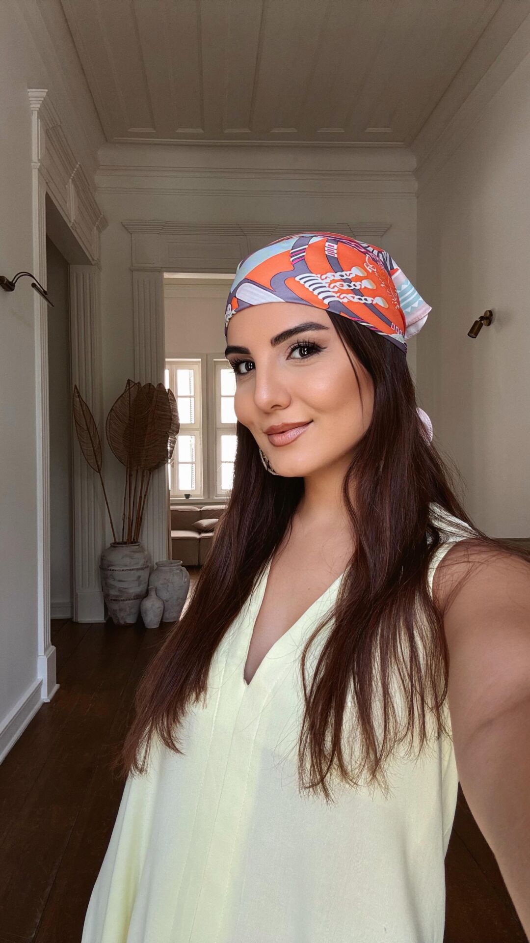 Renkli Desenli Scarf